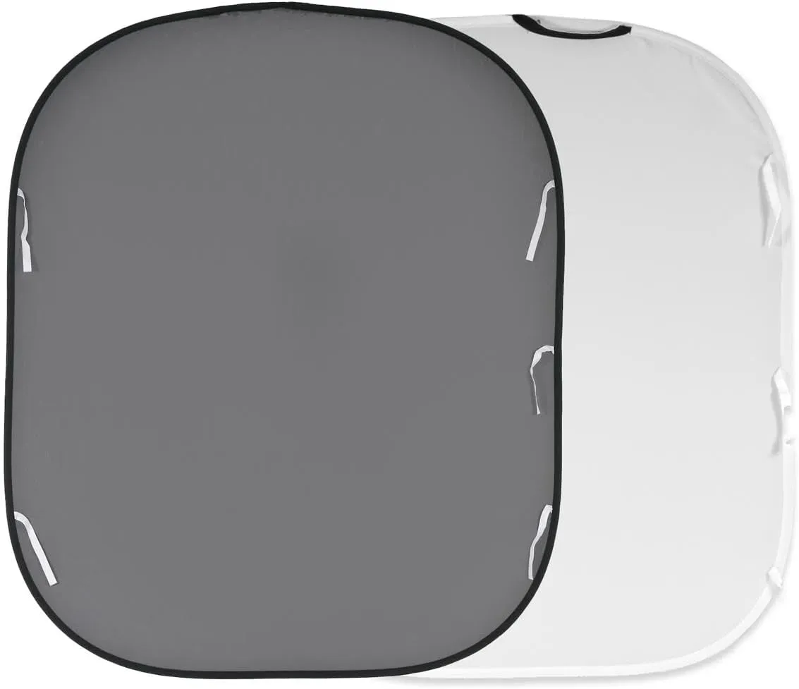 Lastolite LL LB67GW Reversible 6-Feetx7-Feet Plain Collapsible Background (White /Mid Gray)