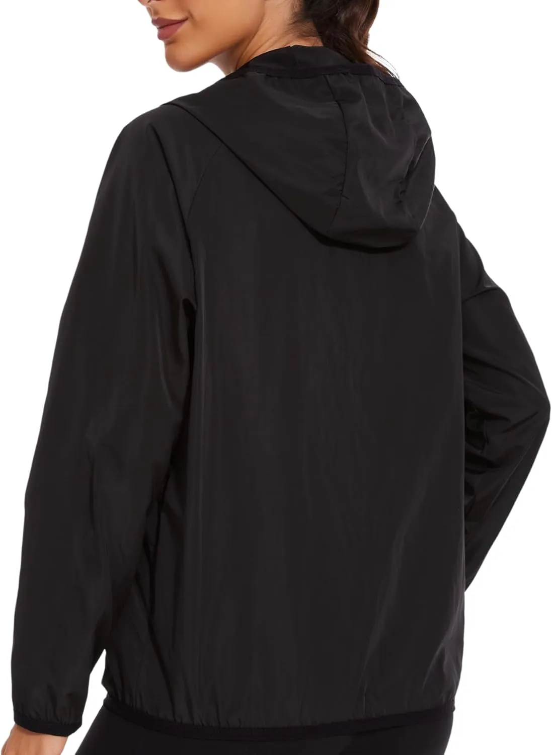 LAZAWG Women Rain Jacket Lightweight Waterproof Hooded Raincoat Windbreaker for Outdoor