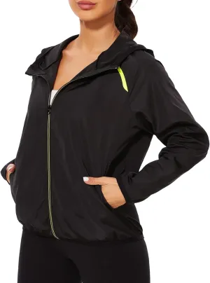 LAZAWG Women Rain Jacket Lightweight Waterproof Hooded Raincoat Windbreaker for Outdoor