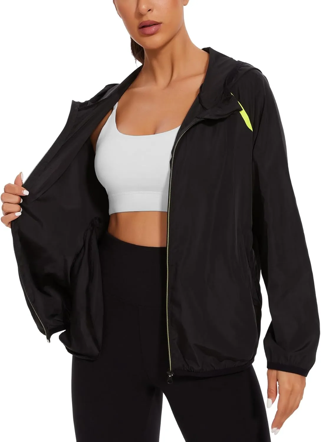 LAZAWG Women Rain Jacket Lightweight Waterproof Hooded Raincoat Windbreaker for Outdoor