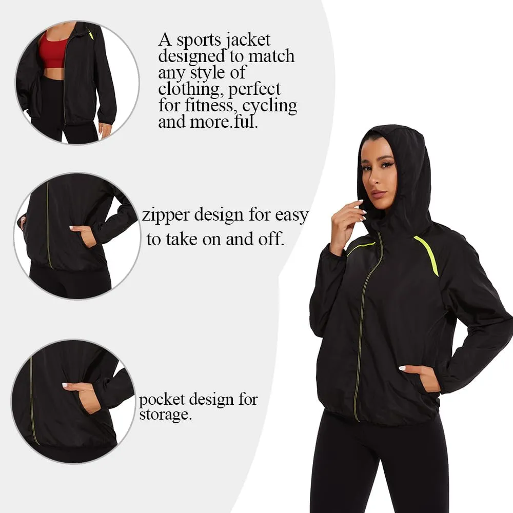 LAZAWG Women Rain Jacket Lightweight Waterproof Hooded Raincoat Windbreaker for Outdoor