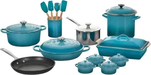 Le Creuset Caribbean 20 Piece Mixed Material Cookware Set