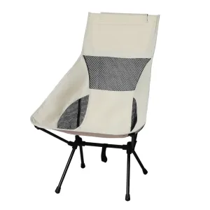Levede Camping Chair Folding Outdoor Large Beige-QLD_Rural