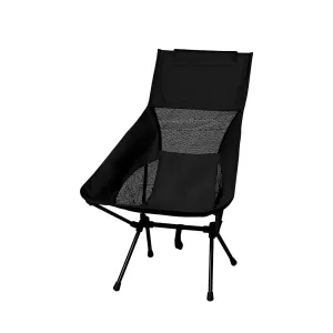 Levede Camping Chair Folding Outdoor Large Black-NSW_Rural