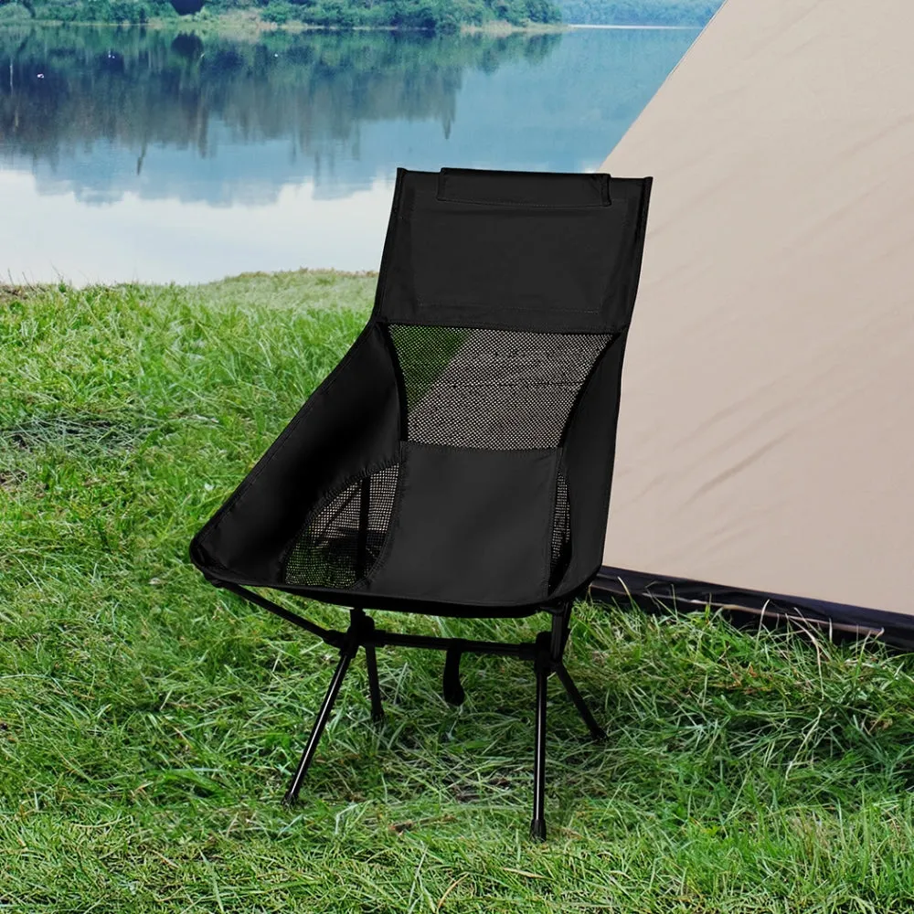 Levede Camping Chair Folding Outdoor Portable Lightweight Fishing Beach Picnic