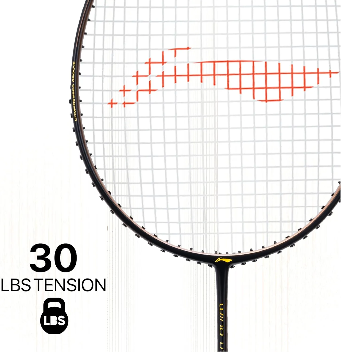 Li-Ning Wind Lite Stealth Carbon Fibre Strung Badminton Racket with Free Full Cover (Powered By Windstorm)