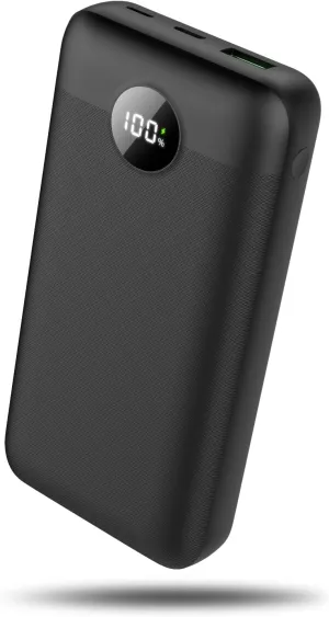 Lightest 5V 2A USB 20000mAh Heated Vest Battery Pack, Power Bank for Heated Jacket, Hoodies, Stadium Seats, Fast Recharging Portable Charge for Heated Clothing, Camping Chair (Black, 20000mAh)