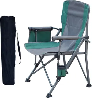 Lightweight Folding Outdoor Beach Camp Chair with Cup Holder, Large Portable Folding Lawn Chairs for Adults, 330lbs Capacity, for Fishing, Hiking, Picnic, Travel, Carry Bag,Gray b
