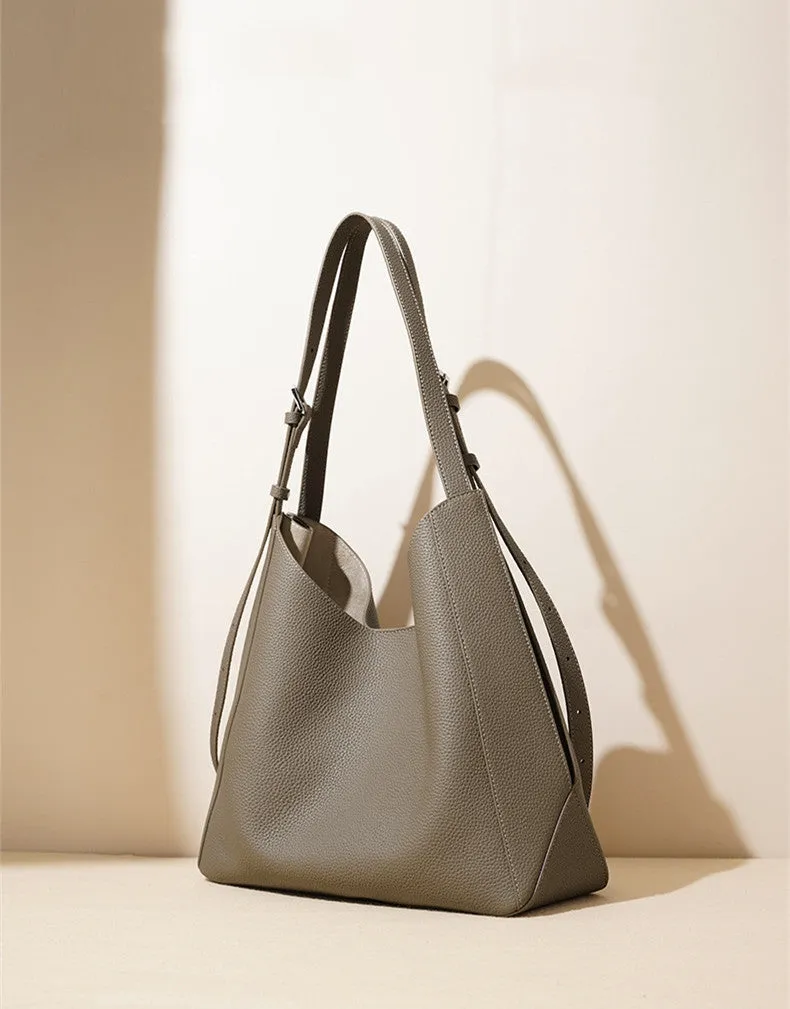 Lightweight Leather Shoulder Bag