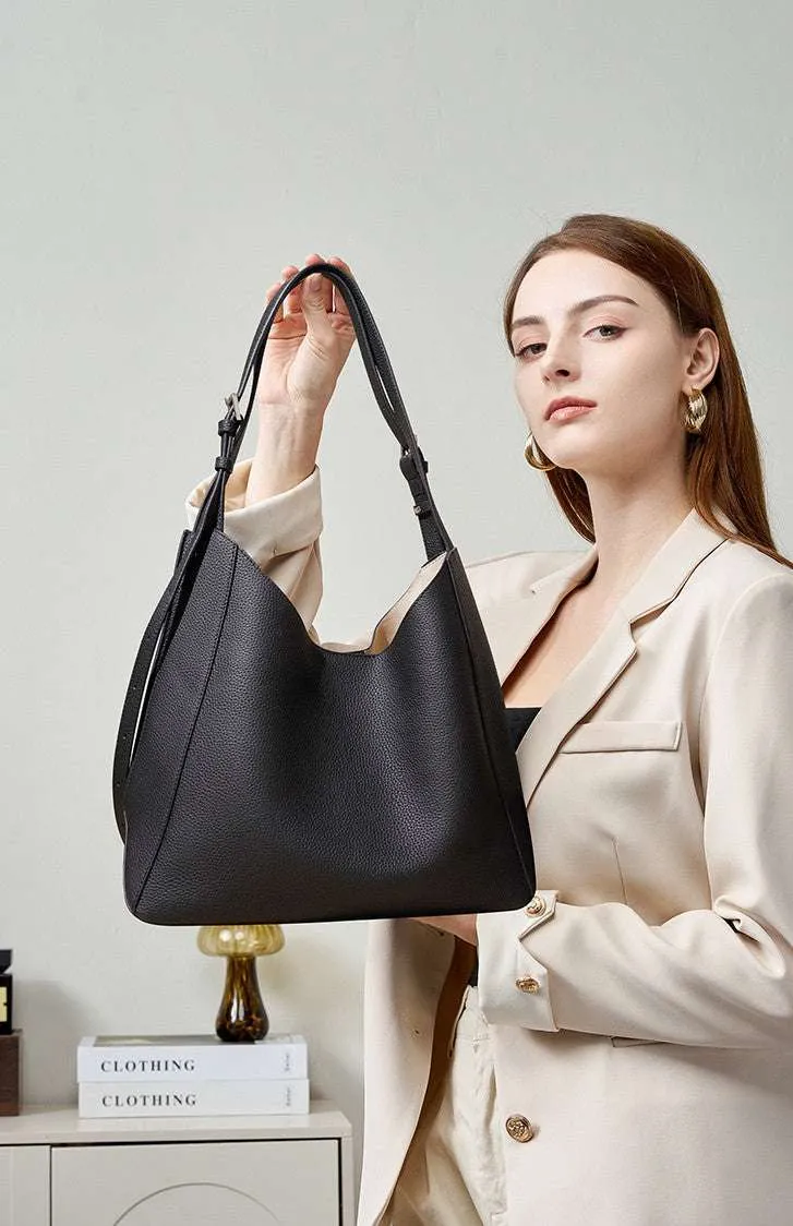 Lightweight Leather Shoulder Bag