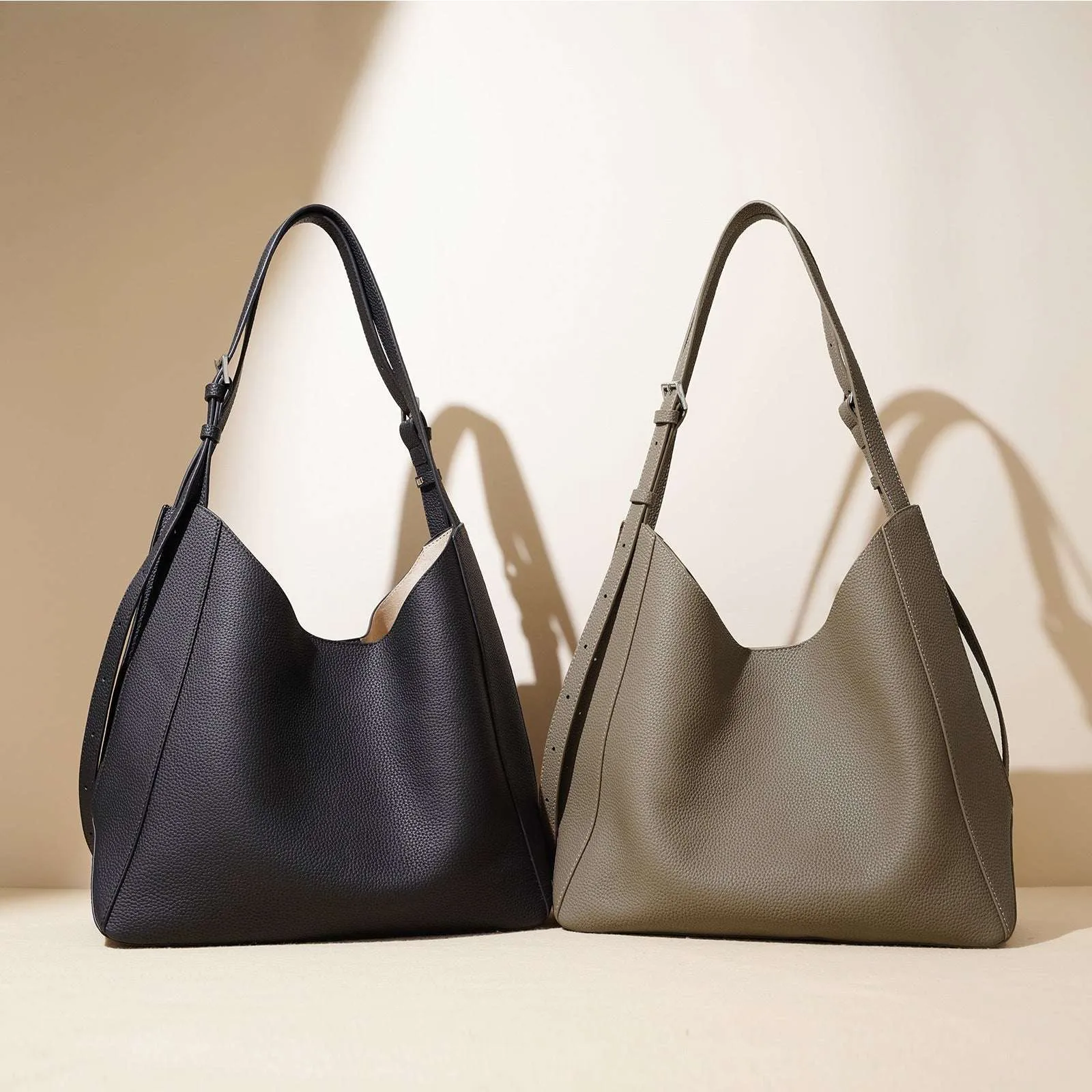 Lightweight Leather Shoulder Bag