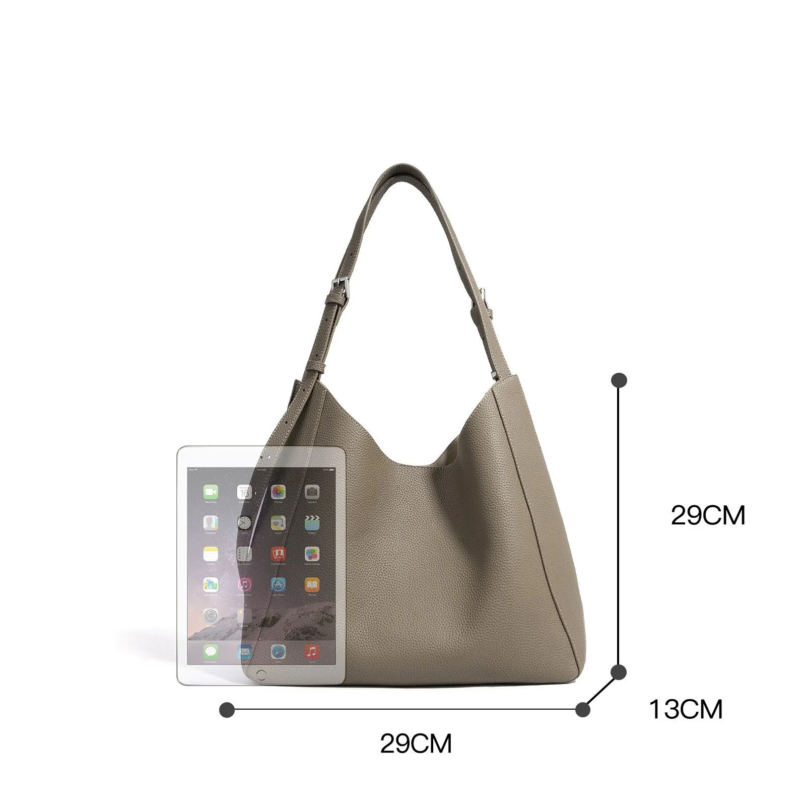Lightweight Leather Shoulder Bag