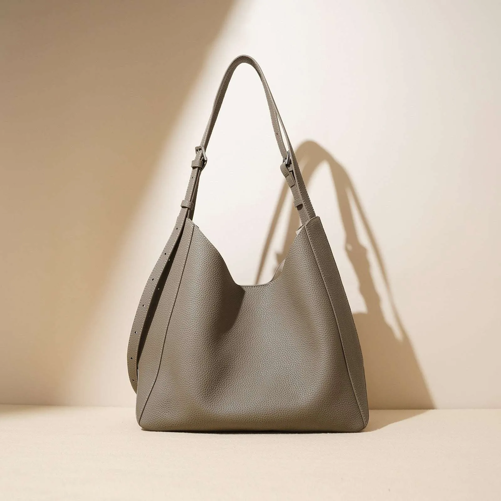 Lightweight Leather Shoulder Bag