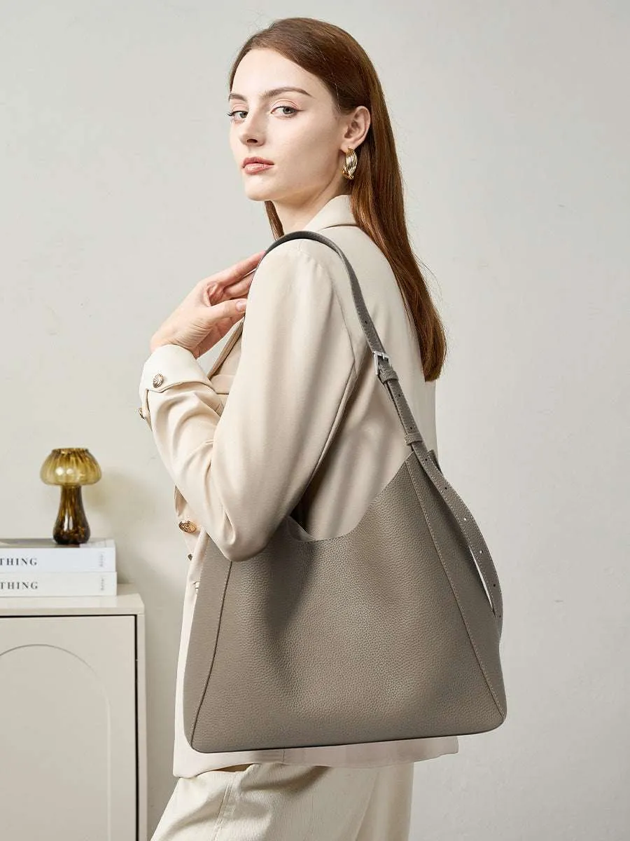 Lightweight Leather Shoulder Bag