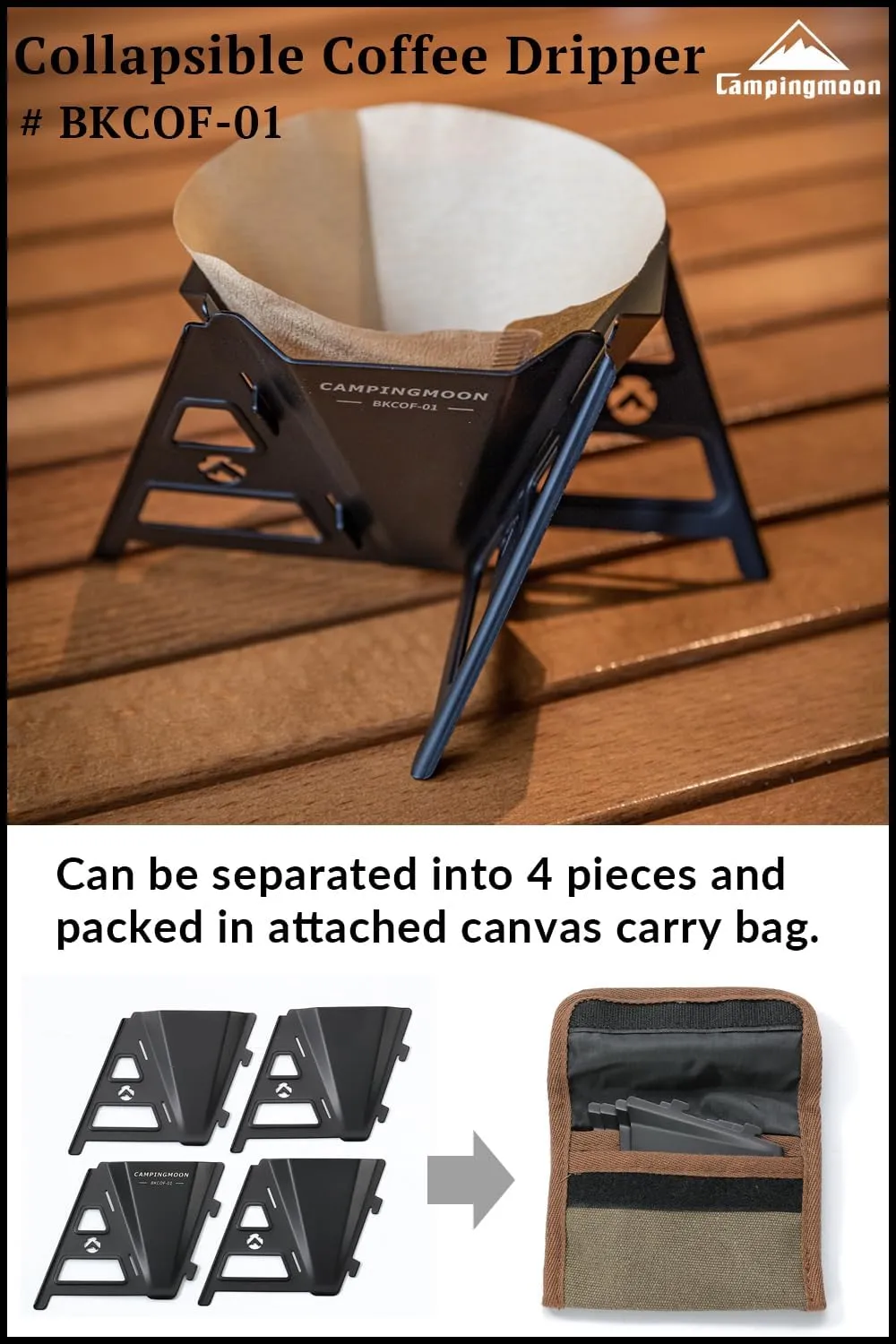 Limited edition range Black Dripper Exclusive products BKCOF-01 Campingmoon