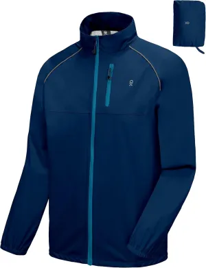 Little Donkey Andy Men's Cycling Jacket, Waterproof Lightweight Windbreaker, Packable