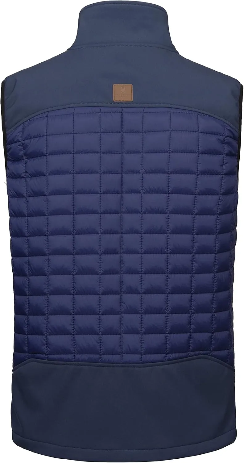 Little Donkey Andy Men’s Lightweight Puffer Vest, Warm Outdoor Sleeveless Jacket for Hiking Travel Running