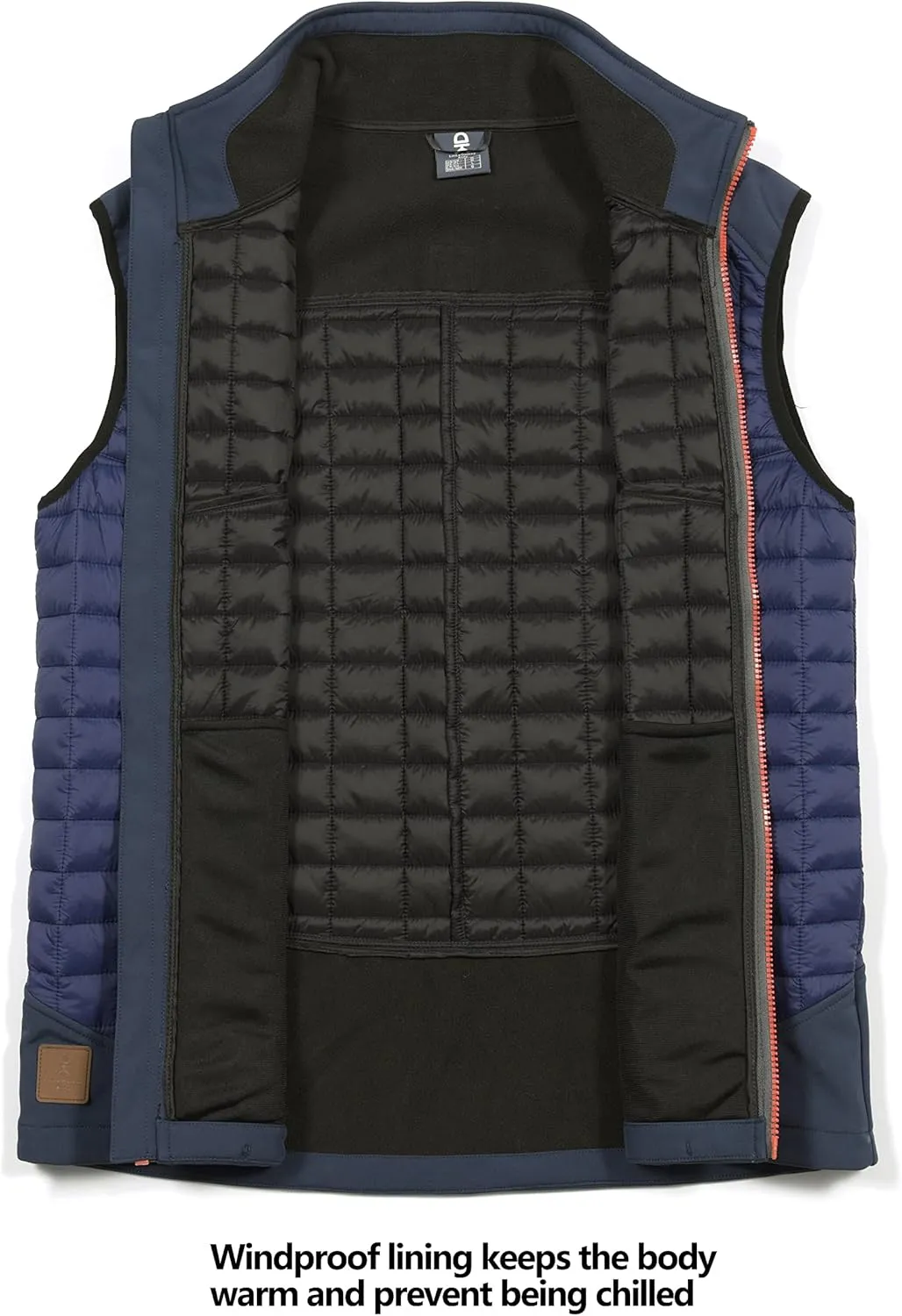 Little Donkey Andy Men’s Lightweight Puffer Vest, Warm Outdoor Sleeveless Jacket for Hiking Travel Running