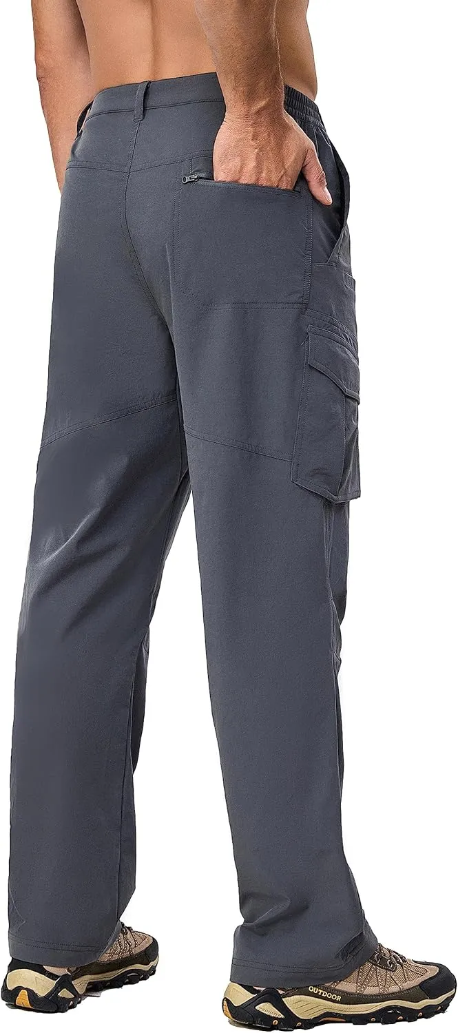 Little Donkey Andy Men's Quick Dry UPF 50  Cargo Pants, Stretch Lightweight Outdoor Hiking Pants