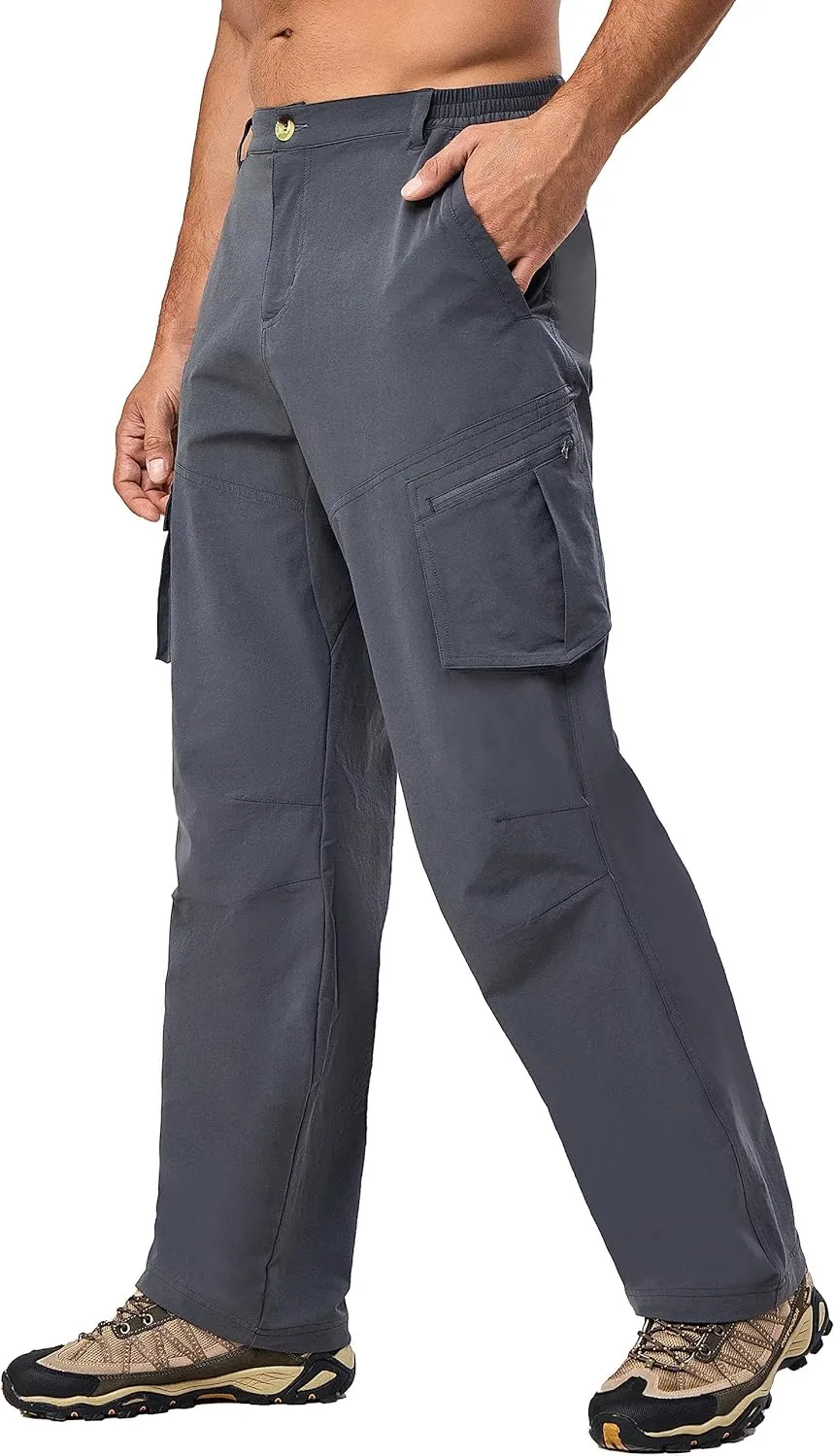 Little Donkey Andy Men's Quick Dry UPF 50  Cargo Pants, Stretch Lightweight Outdoor Hiking Pants