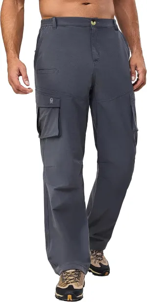 Little Donkey Andy Men's Quick Dry UPF 50  Cargo Pants, Stretch Lightweight Outdoor Hiking Pants