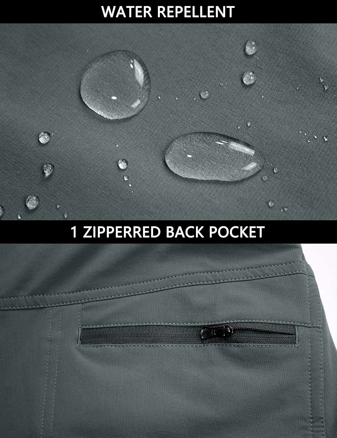 Little Donkey Andy Men's Quick Dry UPF 50  Cargo Pants, Stretch Lightweight Outdoor Hiking Pants
