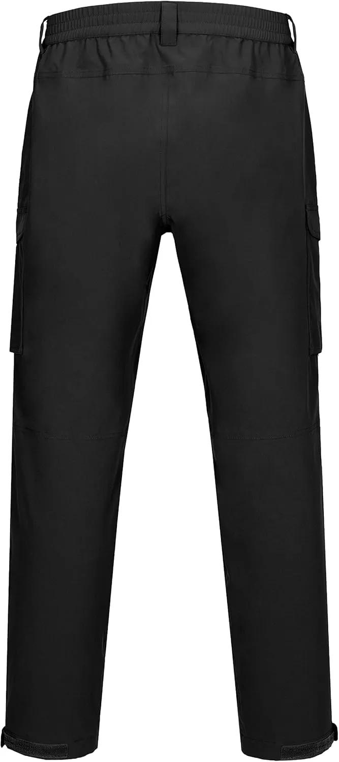 Little Donkey Andy Mens Waterproof Rain Hiking Pants Lightweight Quick Dry Outdoor Mountain Pants