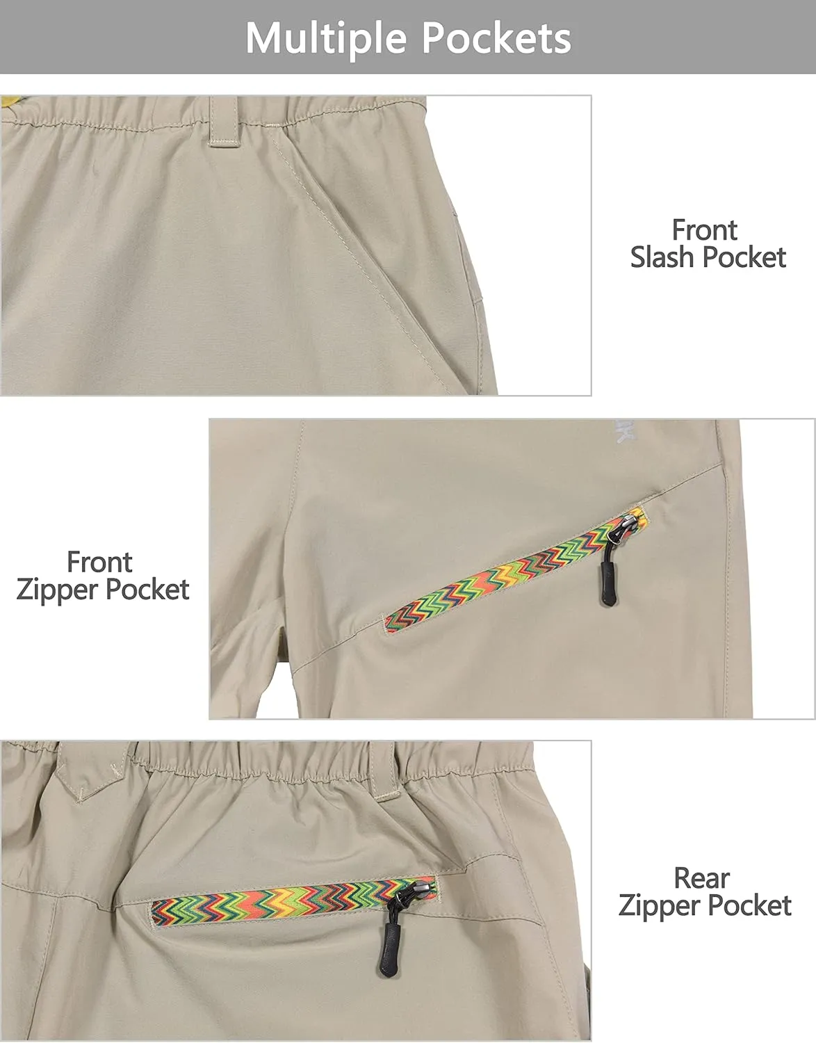 Little Donkey Andy Women's Hiking Pants Lightweight Convertible Zip-Off Pants Quick Dry UPF 50
