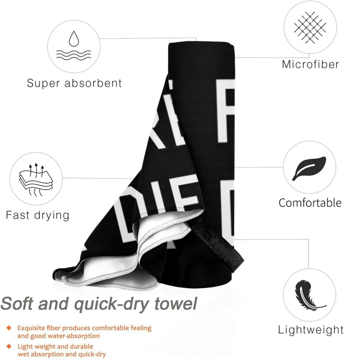Live Free Or Die Our Banner Beach Towel with Travel Bag 27.5"x55" Quick Dry Sand Free Lightweight Large Oversized Towels Light Vacation Essentials