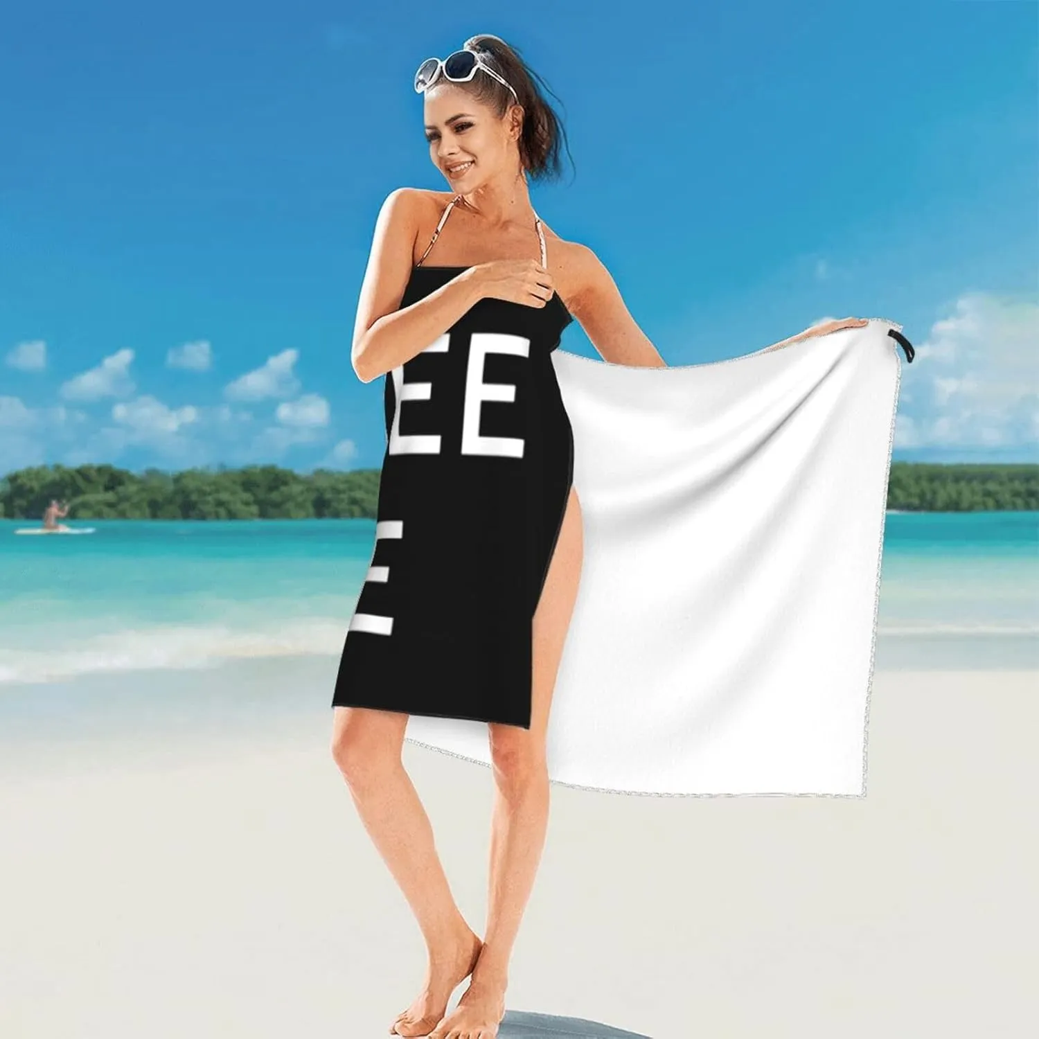 Live Free Or Die Our Banner Beach Towel with Travel Bag 27.5"x55" Quick Dry Sand Free Lightweight Large Oversized Towels Light Vacation Essentials