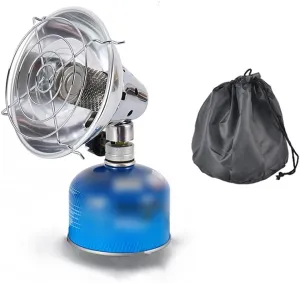 Lixada Portable Camping Gas Heater with Control Valve Gas Tank Holder Rapid Heating Energy Heater Camping Heater Stove (heater and storage bag)