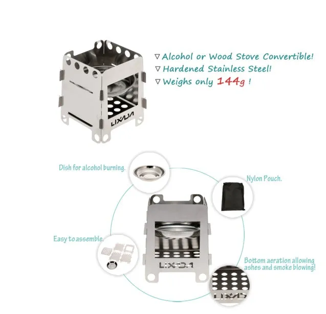 LIXADA Portable Survival Wood Stove