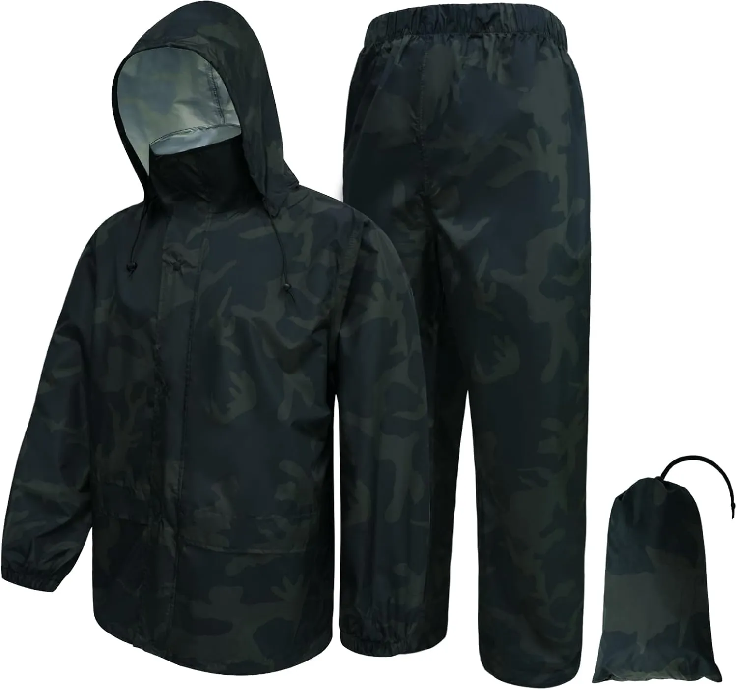 LOOGU Men's Lightweight Waterproof Rain Coat with Breathable Hood