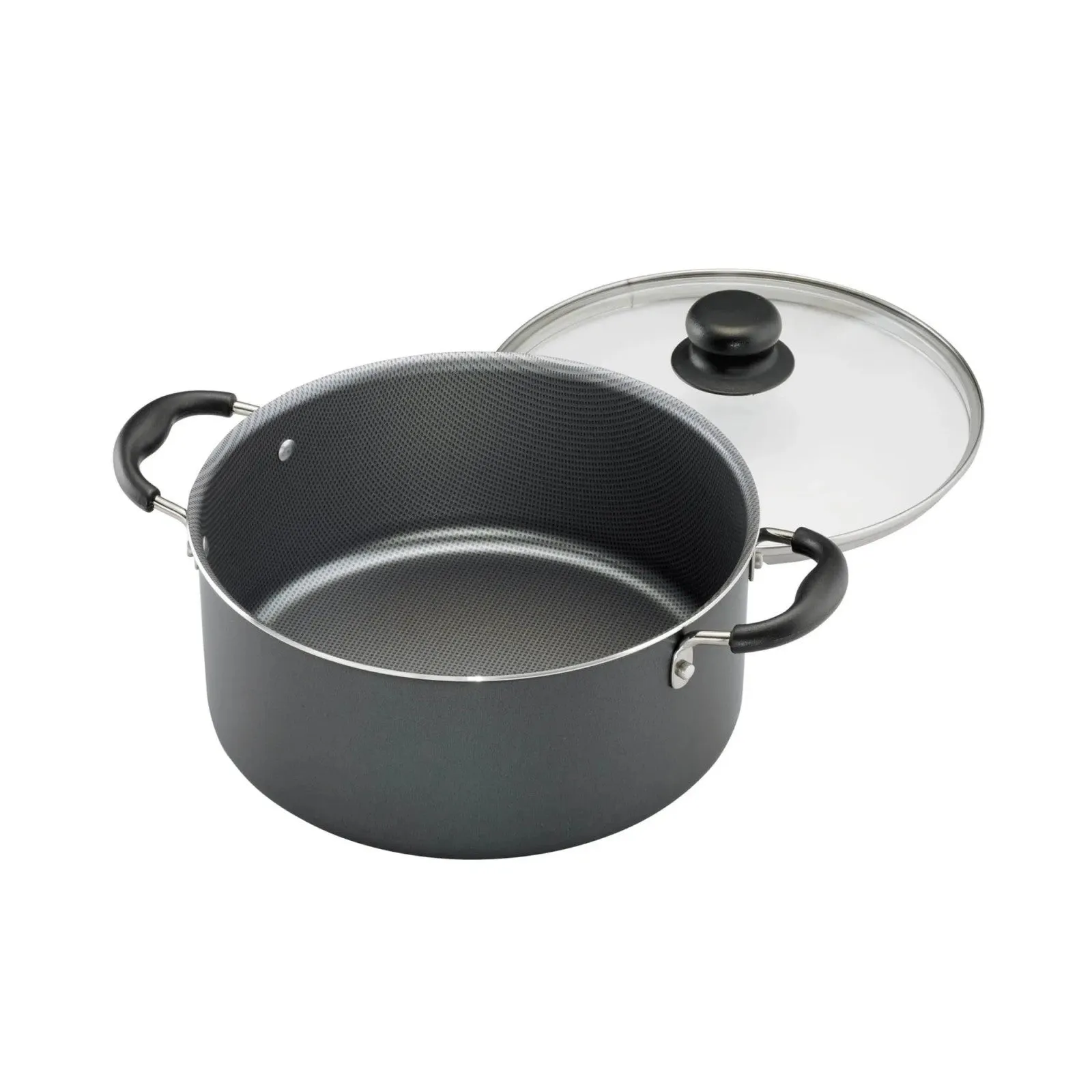 LunaLulink Impressive variety 18 Steel Non-stick Cookware Piece Set, Flawless Gray