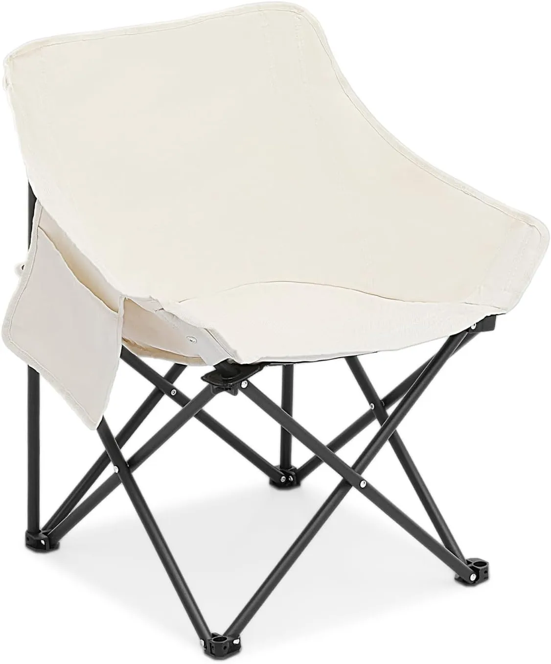MADOG Camping Chair Compact Backpacking Folding Portable Lawn Chair with Side Pockets Lightweight Heavy Duty Collapsible Chair for Camp Tailgates Beach and Sports, 250 Weight Capacity