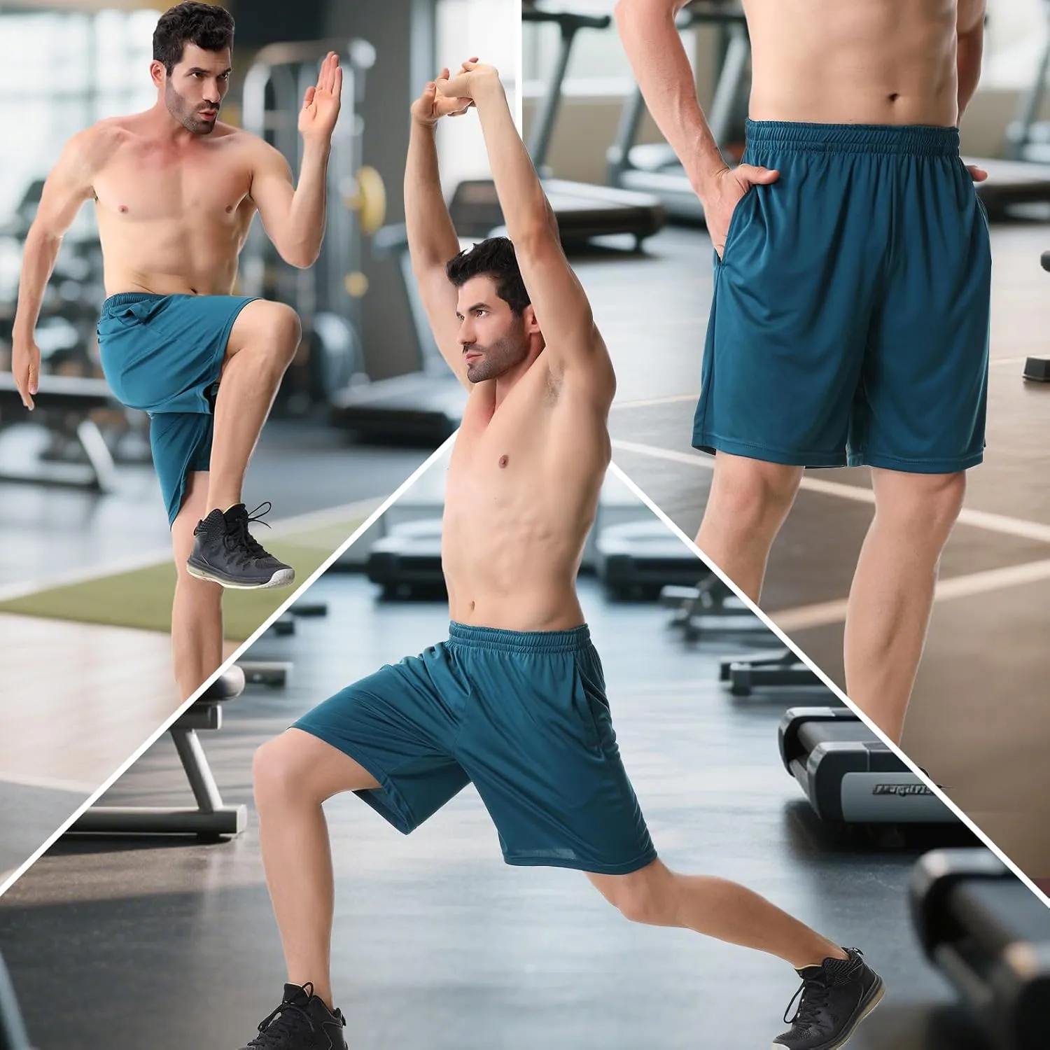 Mans Athletic Gym Shorts - Quick Dry Lightweight Training Shorts