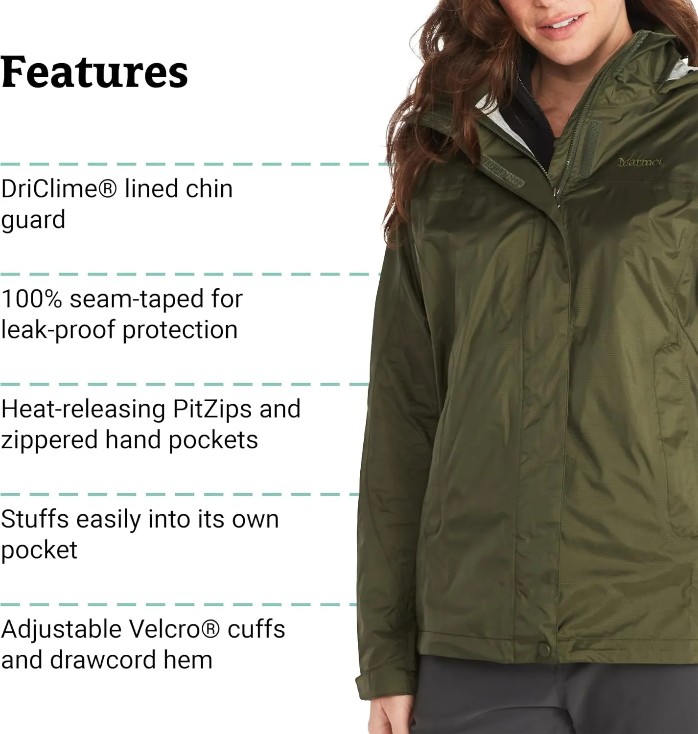 MARMOT Women’s Precip Eco Lightweight & Waterproof Rain Jacket