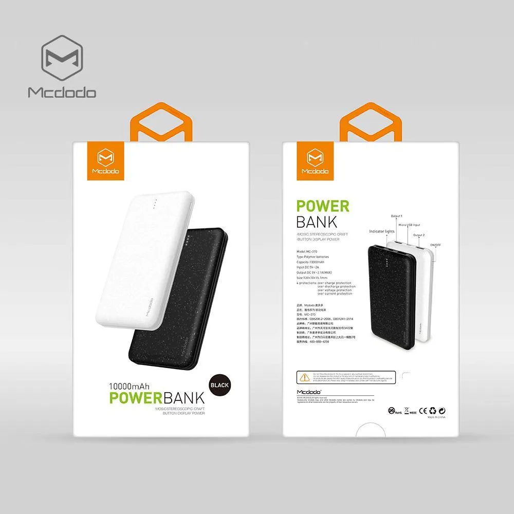 Mcdodo Dual USB Ports 10000mAh Power bank 10000mAh
