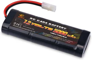 melasta 7.2 Volt 5000mAh High Capacity RC Battery, 10C Discharge Rate High Performance 6 Cell NiMH Battery Pack Compatible with Tamiya Connector RC Racing Cars, RC Trucks, RC Tanks, RC Boats