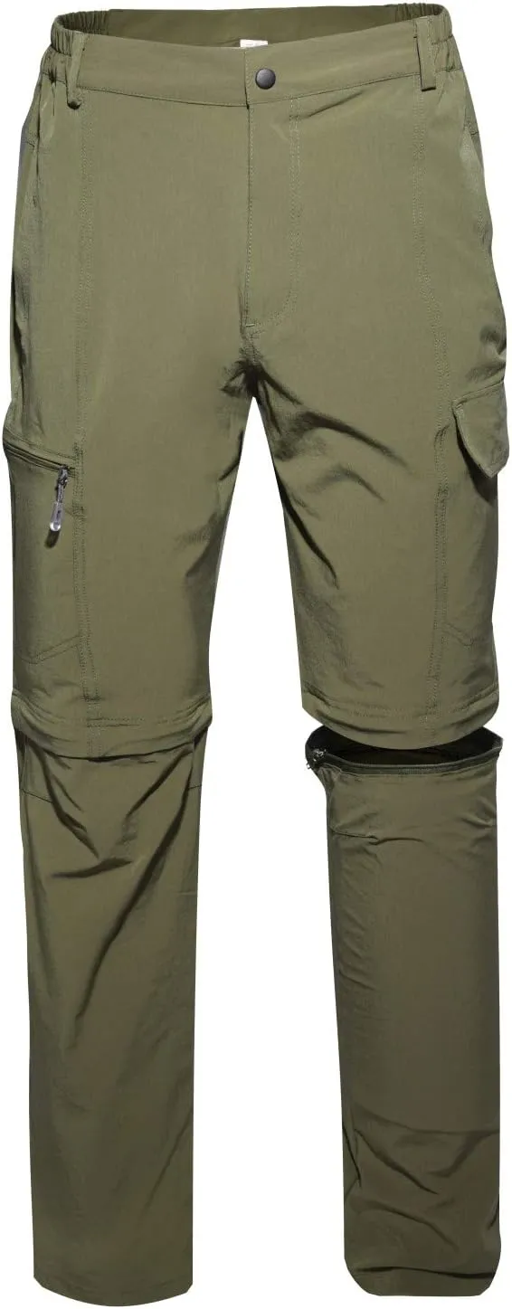 Men Outdoor Quick Dry Lightweight Waterproof Hiking Pants with Belt