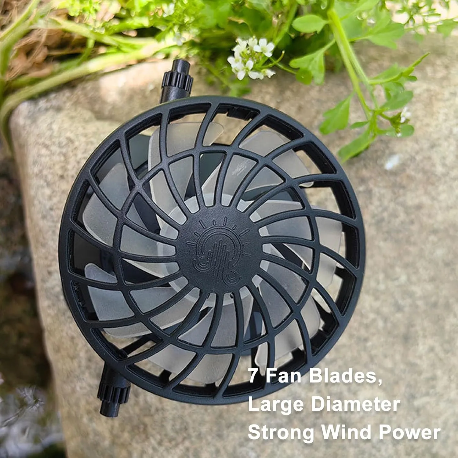 Men Sun Hat with 2 Solar Fan UPF 50  Fishing Hats Wide Brim UV Protection Sun Hat, USB Charging