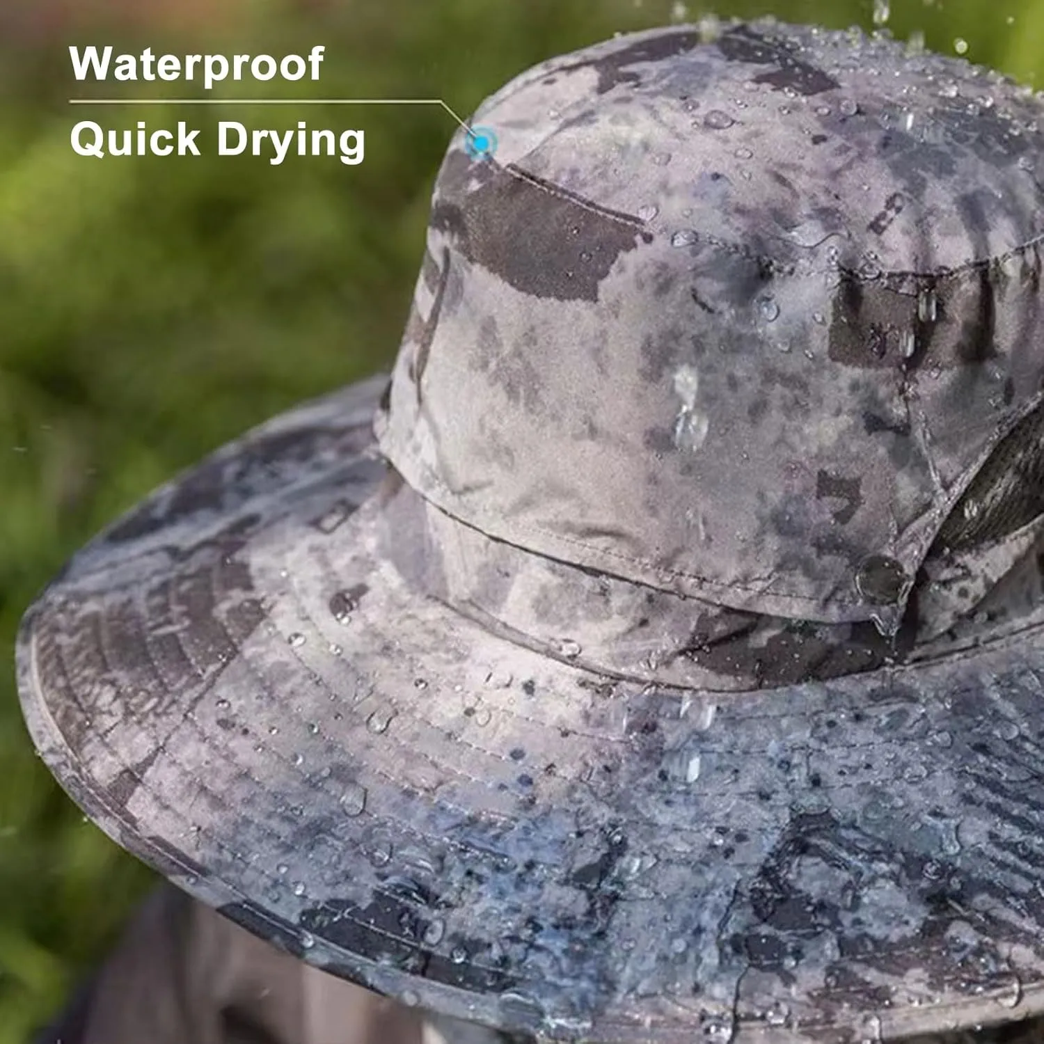 Men Sun Hat with 2 Solar Fan UPF 50  Fishing Hats Wide Brim UV Protection Sun Hat, USB Charging