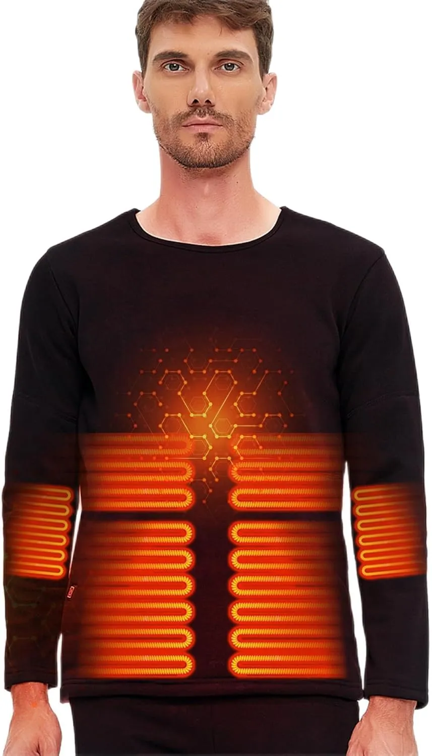 Men Women Electric Heated Underwear Set 22 Heating Zones,Electric Heating Thermal Underwear, Winter Hunting Gear