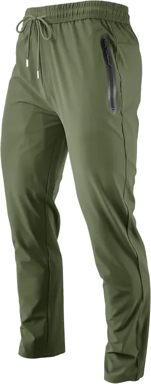 Men's Athletic Hiking Pants Lightweight Quick Dry Travel Fishing Joggers Running Workout Active Track Pants