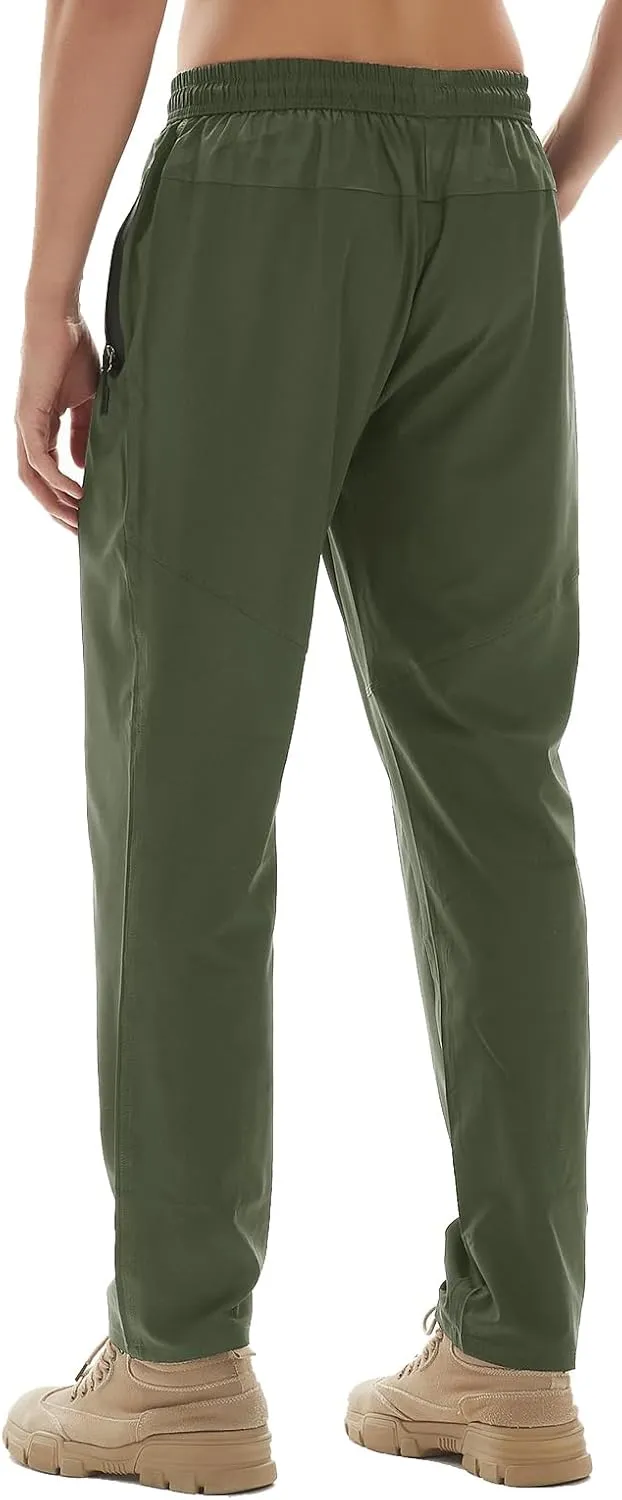 Men's Athletic Hiking Pants Lightweight Quick Dry Travel Fishing Joggers Running Workout Active Track Pants
