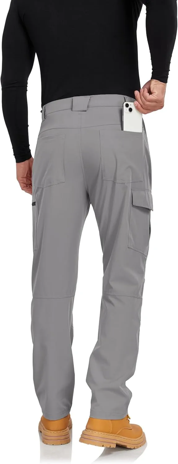 Men's Cargo Hiking Work Pants with 6 Pockets Lightweight Water Resistant Quick Dry Tactical Pants