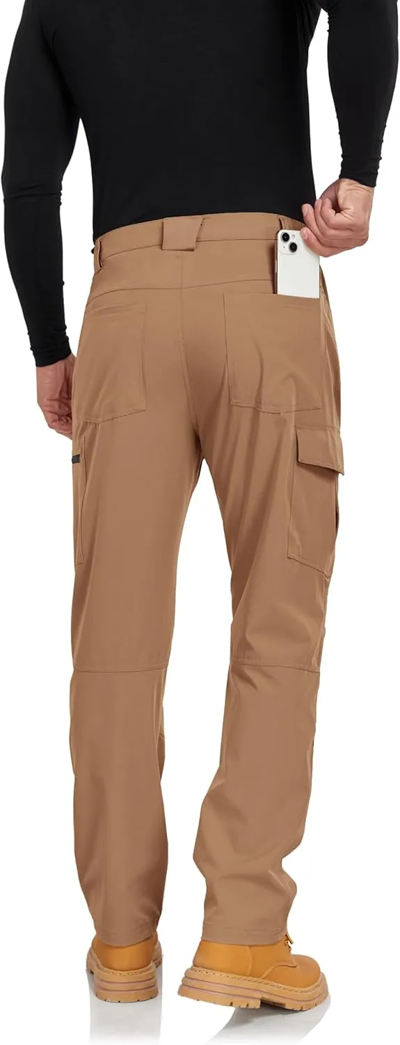 Men's Cargo Hiking Work Pants with 6 Pockets Lightweight Water Resistant Quick Dry Tactical Pants