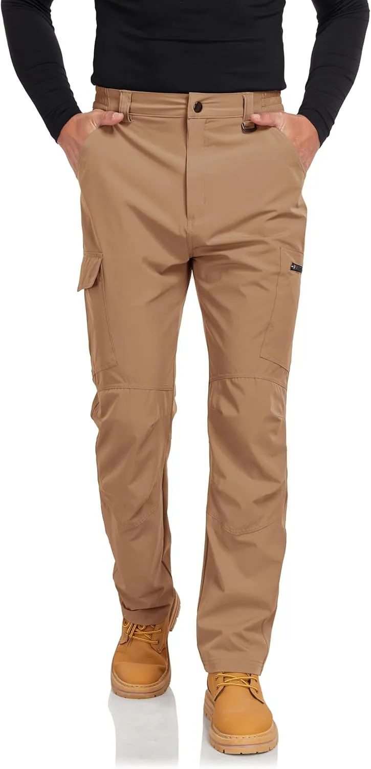 Men's Cargo Hiking Work Pants with 6 Pockets Lightweight Water Resistant Quick Dry Tactical Pants