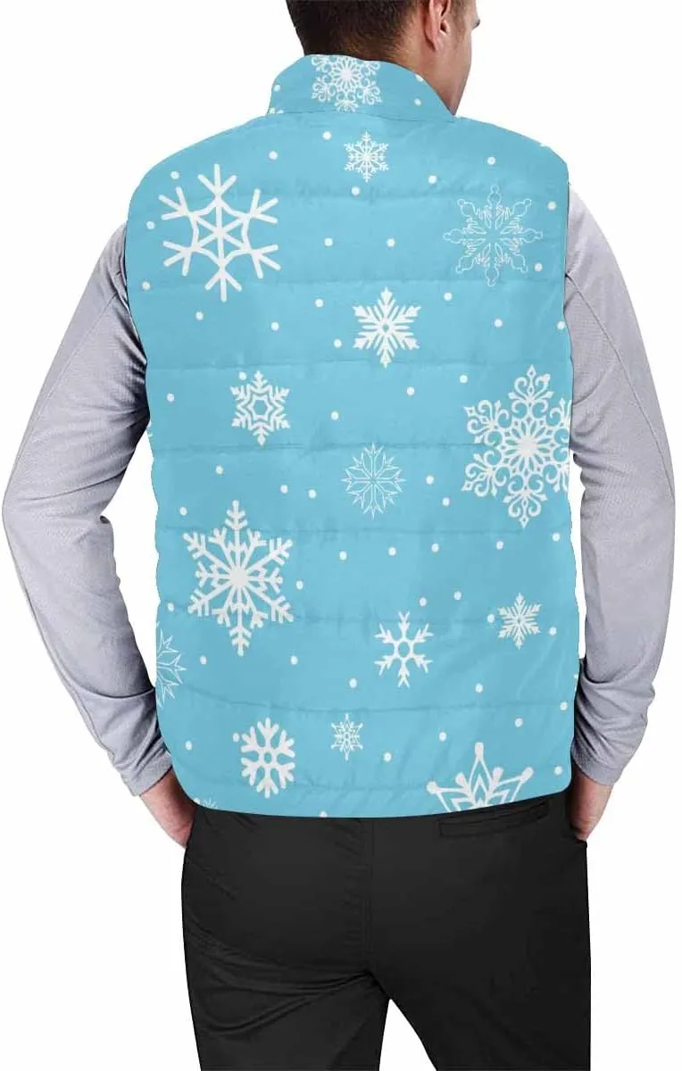 Mens Down Vest Cat In Christmas Men'S Winter Warm Outdoor Padded Puffer Vest Thick Fleece Lined Sleeveless Jacket