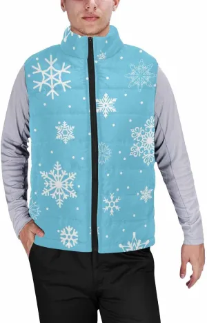 Mens Down Vest Cat In Christmas Men'S Winter Warm Outdoor Padded Puffer Vest Thick Fleece Lined Sleeveless Jacket